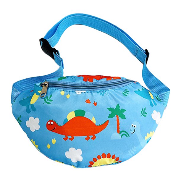 Bolso de pecho para niños, bolso cruzado de un solo hombro con estampado de dinosaurios de dibujos animados bonitos