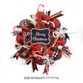 thumbnail image 2 of serony Christmas Wreath Decorative Hanging Round Garlands Simulation Snowflake Pine Xmas Tree Window Pendent Party Favors Home, 2 of 5