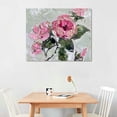 thumbnail image 3 of COMIO  Flowers Pictures Wall Decor Rose Wall Art Pink Floral Canvas Textured Painting Abstract Prints Artwork Framed for Bathroom Living Room Bedroom Kitchen Office Home Decor, 3 of 5