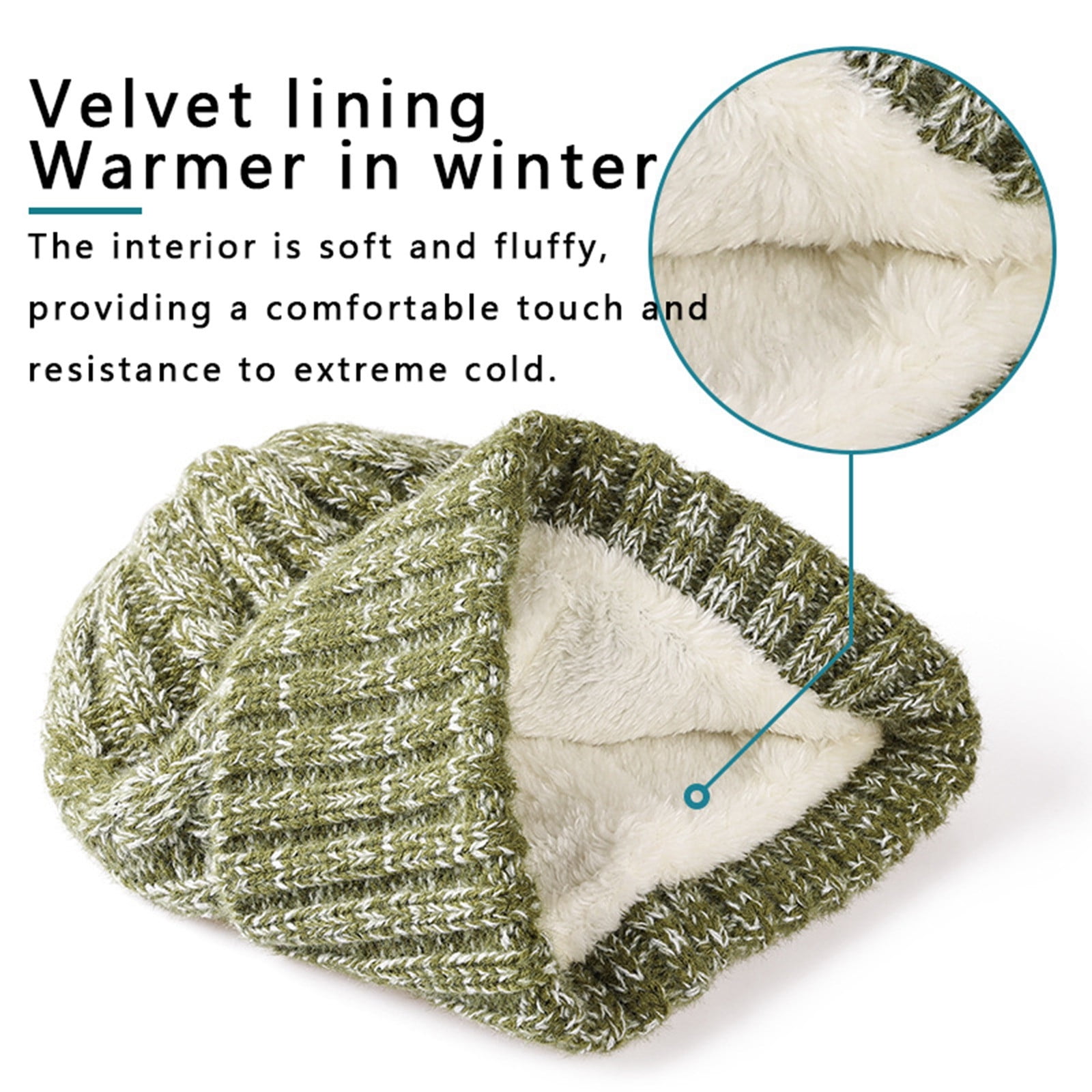 Hat for Women Winter Hats for Men 2024 Winter Men's And Women's Same Style Neck Knitted Hat Thickened Cold Knitted Glove Hat Scarf Warm 3 Piece Set
