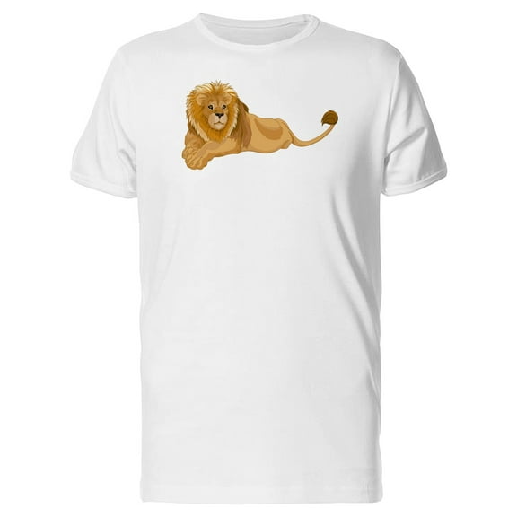 Illustration Of A Laying Lion Tee Men's -Image by Shutterstock