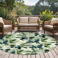 thumbnail image 4 of Round Rug 5Ft Washable Non-Slip, Blueberry Botanical Circle Area Rugs for Living Room Bedroom, Spring Leaves Branches Farmhouse Indoor Floor Mats Carpet Runner for Home Decor Aesthetic, 4 of 8