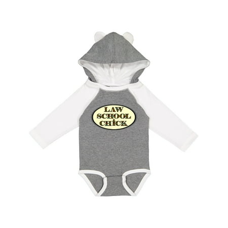 

Inktastic Law School Chick Heart Text Gift Baby Girl Long Sleeve Bodysuit