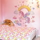 thumbnail image 2 of Adhesivos de pared con dibujos animados de unicornio arcoíris, PVC, 30 x 90 cm, 3 hojas, 2 of 4