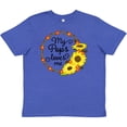 thumbnail image 3 of Inktastic My Pops Loves Me with Sunflower Wreath Youth T-Shirt, 3 of 5