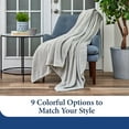 thumbnail image 2 of Cosy House Collection Everyday 1500 Series Fleece Blanket - Couch & Travel Essentials - All Season, Stays Fresh & Clean - Soft, Breathable & Skin-Friendly (Throw, Grey), 2 of 7