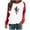 Red, variant on Womens Graphic Crewneck Sweatshirt Funny Halloween Ghost Sweatshirt Women Casual Fall Long Sleeve Sweater Green, 2XL