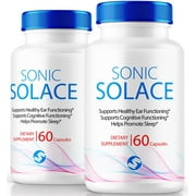 (2 Pack) Sonic Solace - Advanced Ear Support, Natural Formula to Promote Inner Ear Health, Tinnitus Supplement for Ringing, Official Auditory Pills, SonicSolace Reviews (120 Capsules)