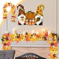 thumbnail image 2 of Twfbrm Fall Maple Leaves Garland, 5.7ft Artificial Maple Leaf Garland with Pumpkins and Flowers, Farmhouse Autumn Foliage Hanging Vine Thanksgiving Harvest Fall Decorations for Home Party Fireplace, 2 of 7