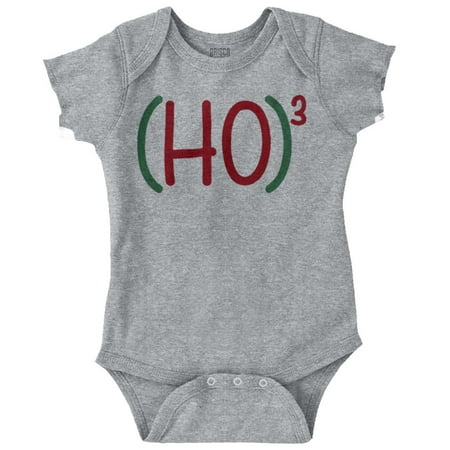 

Ho Cubed Mathematical Christmas Newborn Baby Boy Girl Romper Brisco Brands