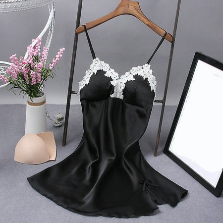 

yotyukeb Sleepwear For Womens Pajamas For Women Lingerie Women Silk Lace Robe Dress Babydoll Nightdress-Nightgown Sleepwear