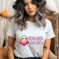 thumbnail image 3 of Spooky Mama Shirt – Cute Pink Ghost Halloween Mom T-Shirt, Azalea, Size L, 3 of 6