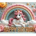thumbnail image 4 of Colorful Theme Happy Birthday Banner Unicorn Theme Rainbow Decoration Balloon Elements for Kids Party Celebration Event, 4 of 8