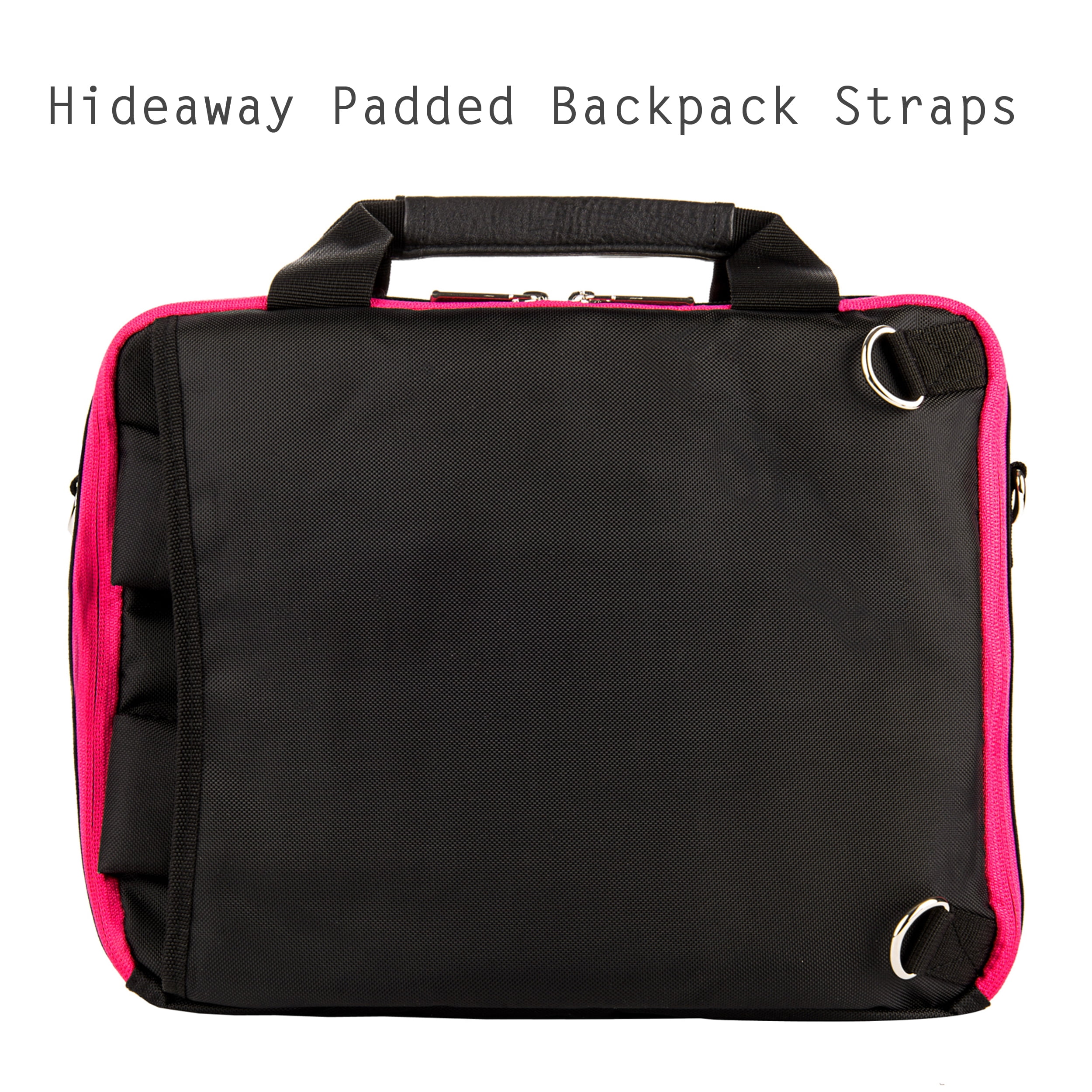 Convertible Water ResIstant Messenger Bag an Backpack with Multiple Compartments for Lenovo Thinkpad / Ideapad / Yoga / Legion Series Laptops (13 inches - 14 inches) (Magenta)
