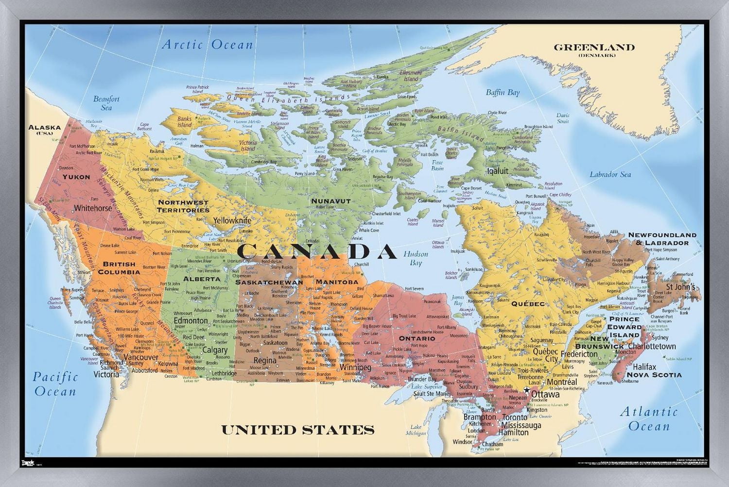 Map - Canada Wall Poster