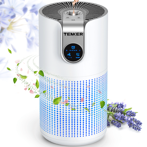 Air Purifiers for Home Large Room Up to 1500ft² with Aromatherapy, HEPA Air Purifier Air Filter Cleaner , White