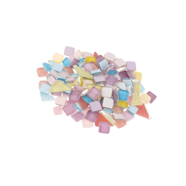 Bright Mosaic Tiles Assorted Craft Glass Pieces Stones Crafts Mosaics Pieces Pink Purple