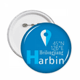 thumbnail image 1 of Harbin Geography Coordinates Travel Pins Badge Button Emblem Accessory Decoration 5pcs, 1 of 2