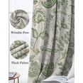 thumbnail image 3 of Sage Green Spring Floral Blackout Curtains for Bedroom Living Room Darkening Curtains 63 Inches Long Retro Summer Botanical Farmhouse Window Curtain 2 Panels Set Window Treatment Drapes 42"x63", 3 of 9