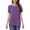 Purple, variant on Women's Asymmetrical Hem T Shirt | Trendy Off Center Tee | Unique Irregular Cut Top | Fashion Casual Wear Womens Workout Tops Short Sleeve Women's Loose Fit Tees Long Sleeve Compression Shirt Workout