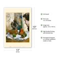 thumbnail image 2 of Still Life with Profile of French artist Charles Laval - From an Original Color Painting by Paul Gauguin c.1886 - Master Art Print (Unframed) 13in x 19in, 2 of 4