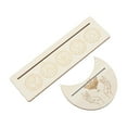 thumbnail image 1 of 2 Pieces Wooden Tarot Card Stand Holder, Moon Shape And Rectangle Base For Divination Tools Poplar Wood Texture Moon Phase Engravings Altar Decoration, 1 of 8