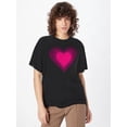 thumbnail image 1 of Women's Casual Crew Neck T-Shirt with Gradient Heart, Knit Fabric, Medium Stretch, All Season FashiCamisetas para mujer, lindas camisetas con estampado gráfico, de manga corta, estilo casual, para ve, 1 of 8