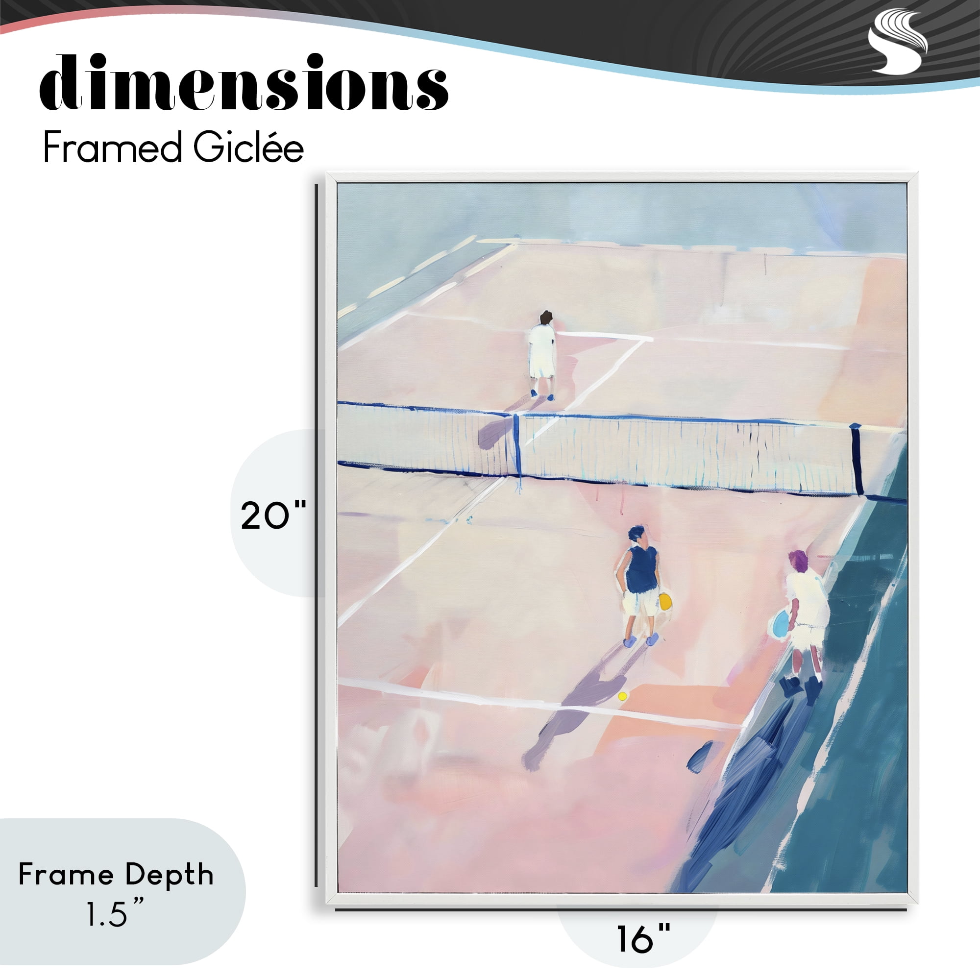 Stupell Industries Summer Game of Tennis White Framed Giclee Art, design by The Prints Vibe