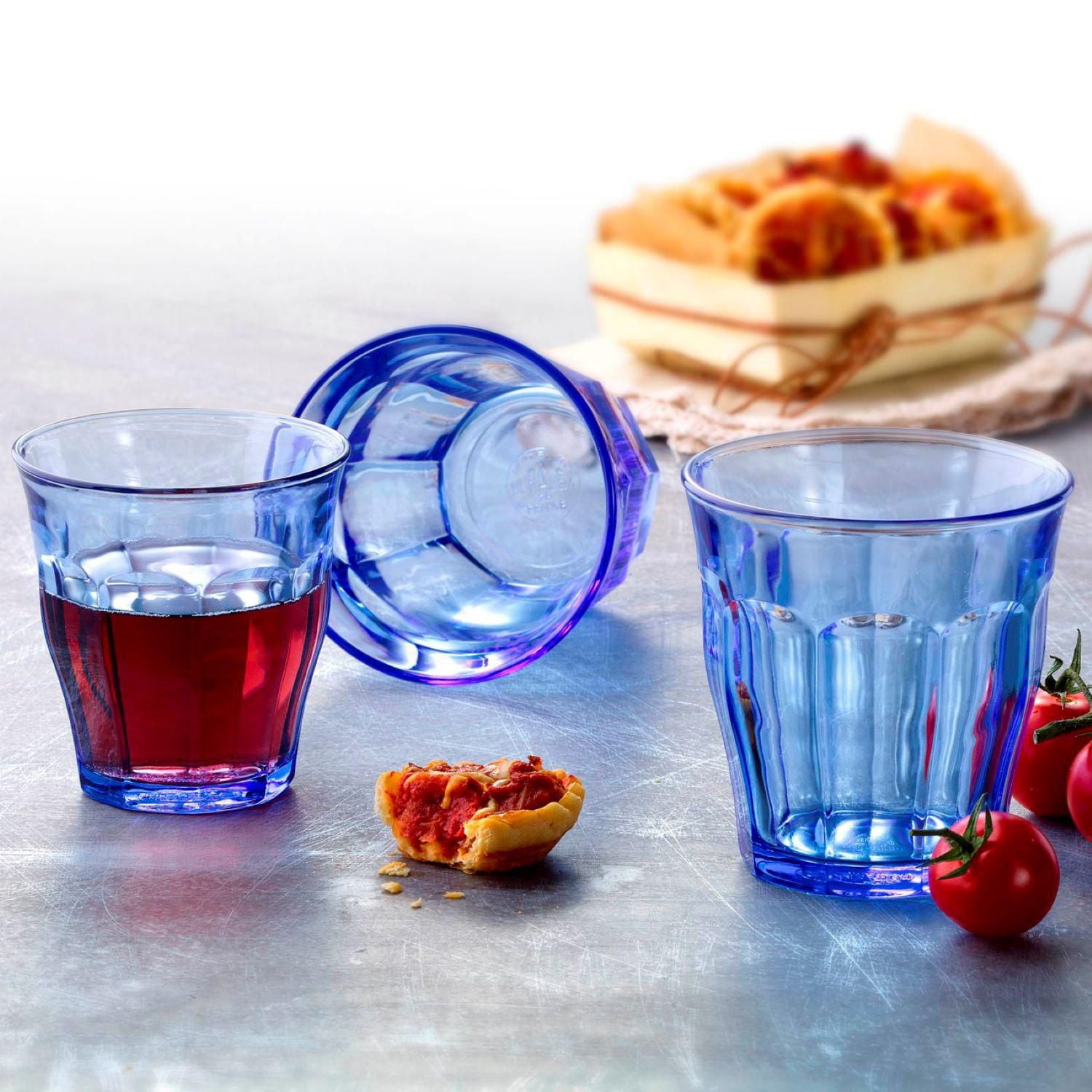 Duralex Picardie Marine Blue Glass Tumblers 360ml, Set Of 6