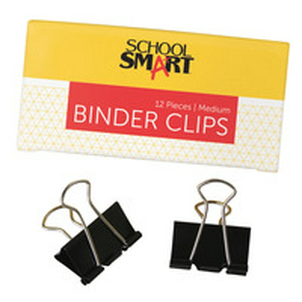 School Smart Binder Clip, 11/4 Inches, Medium, Pack of 12 Walmart