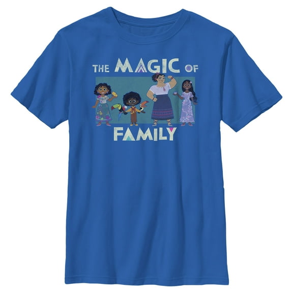 Boy's Encanto The Magic of Family Graphic Tee Royal Blue Large