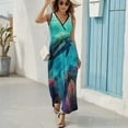 thumbnail image 6 of Nautical Green Sea Turtles Sleeveless Dress Woman Fashion Long Dresses Women's Summer Suit Dress 2025, 6 of 7