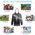 thumbnail image 5 of Disketp Monochrome Leopard Horse Youth Hoodie Sweatshirt for Boys Girls Kids Pullover Hooded Classic Casual Essentials Hoodie-Medium, 5 of 6