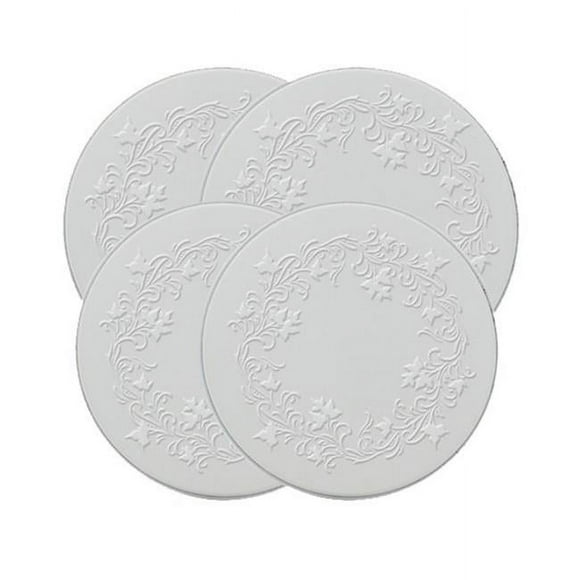 Range Kleen 5057 Couteaux Ronds "Ivy" Embossés Blancs