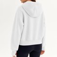 thumbnail image 5 of jjayotai Womens Casual Loose Hooded, Long Sleeve Zipper Solid Cardigan Blouse Thumb Sleeve Hoodie Sweatshirt Tops With Pocket, 5 of 7
