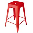 thumbnail image 1 of Ajax 24" Tabouret de Bar Contemporain en Acier Style Tolix - Red, 1 of 1