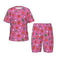 thumbnail image 1 of Fotbe Strawberry Floral Pijama Estampada de 2 Piezas para Niños – Ropa de Dormir de Manga Corta Cómoda para Niños y Niñas, Camiseta y Shorts de Algodón-Large, 1 of 6