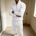 thumbnail image 6 of LEKWK Tracksuit Men 2 Piece Outfit Quarter Zip Mock Neck Sweatshirt and Jogger Sweatpants Athletic Fall Winter Gym Sweatsuits Matching Sets, 6 of 6