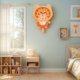 thumbnail image 5 of Unique Bargains 1pc Cartoon Cat Mechanism Wall Clock for Home 15" x 10" x 2.4" Pink, 5 of 5