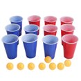 thumbnail image 2 of Juego De Vasos Con Pelotas De Pong, Juego De Beer Pong De Plástico, Bordes Suavizados, 12 Tazas, Lanzamiento De 8 Bolas Para Fiestas Navideñas, 2 of 7