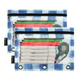 thumbnail image 5 of FORMRS 2 Pack Pencil Pouch for 3 Ring Binder with Clear Window Zipper Case, Blue Plain, 5 of 6