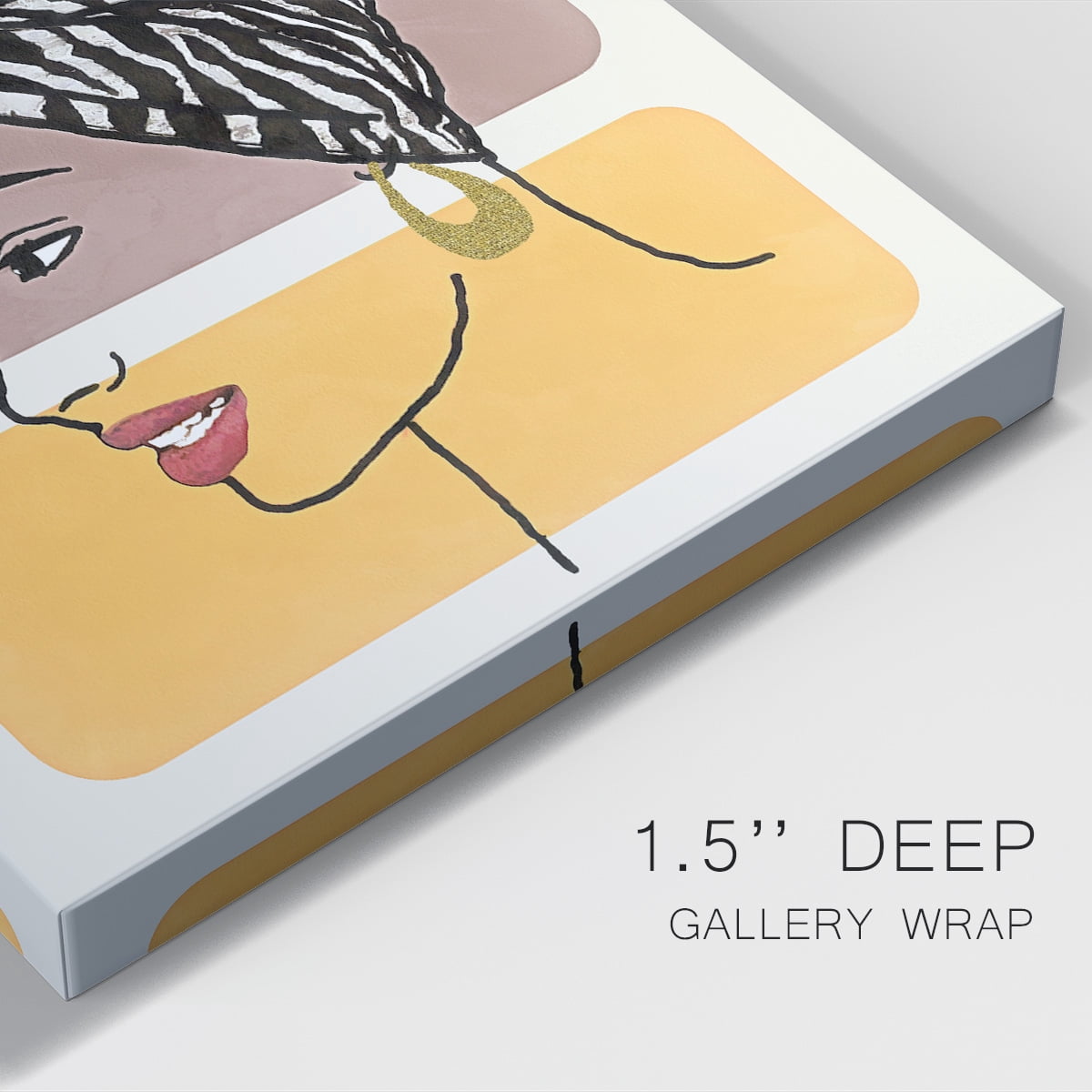 Head Wrap II Premium Gallery Wrapped Canvas - Ready to Hang