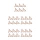 thumbnail image 3 of Paquete de 6 servilleteros de hierro metálico Billuyoard para Decoración oro rosa, 3 of 6