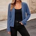 thumbnail image 4 of Vivianyo HD Women's Cropped Cardigan Sweater, Fall Winter Button Down V Neck Long Sleeve Layering Top for Casual Daily Wear, Sizes S-2XL, 4 of 8