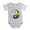 Heather Gray, variant on CafePress - Yin Yang Rainbow_Tr - Cute Infant Baby Football Bodysuit