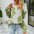 thumbnail image 2 of Clearance under $5 JINMGG V Neck Sweaters for Women Fall Winter Clearance,Women's Aow Pattern Cross-Border Knitted Sweater 2022 and Winter New Chest Button Half Cardigan, 2 of 6