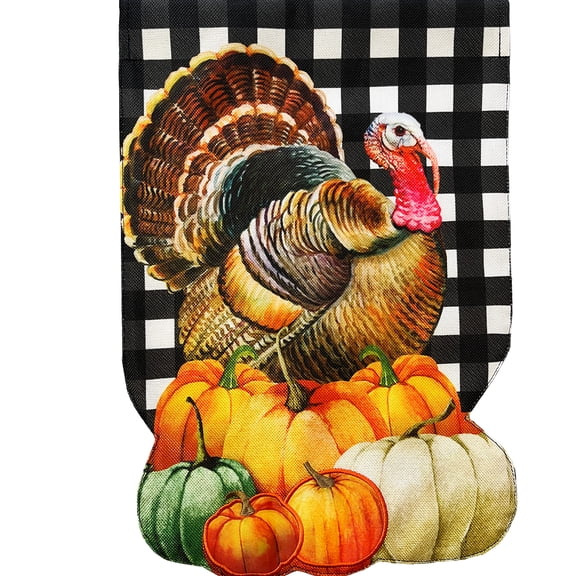 Briarwood Lane Fall Garden Flag 12x18 For Outdoor Harvest Turkey Burlap For Fall Garden Flag Flags For Outside