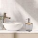 thumbnail image 2 of Conjuntos de dispensadores de jabón duraderos únicos para baño y lavandería en gris, 2 of 6