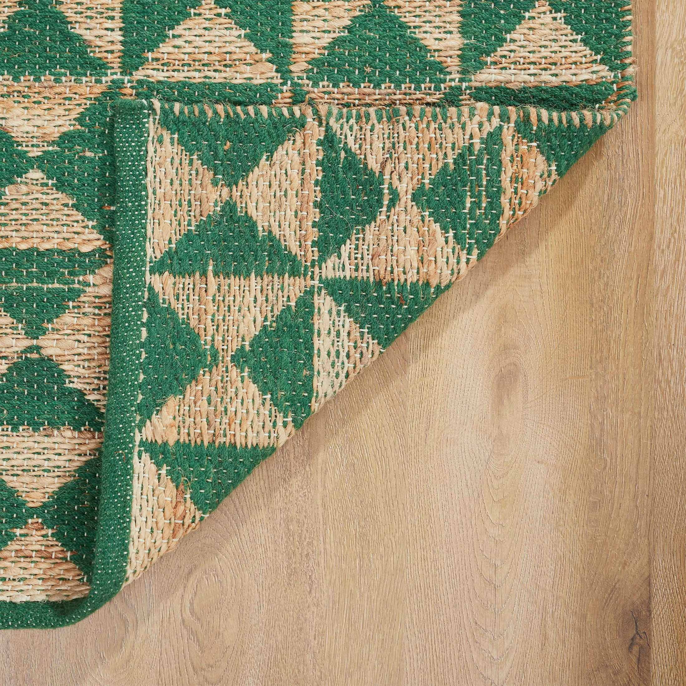 Beautiful Thyme Green Jute Geometric Indoor Area Rug by Drew Barrymore, 5' x 7'