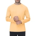 thumbnail image 4 of Men's Sun Protection Shirt UPF 50+ Long Sleeve Shirts UV Spf Performance Swim Fishing Lightweight Shirts Crew Neck Quick Dry T-Shirts Rash Guards,Yellow 2XL, 4 of 6